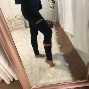 BLACK SLIT YOGA LEGGING - Brand New, TAGS ON THEM